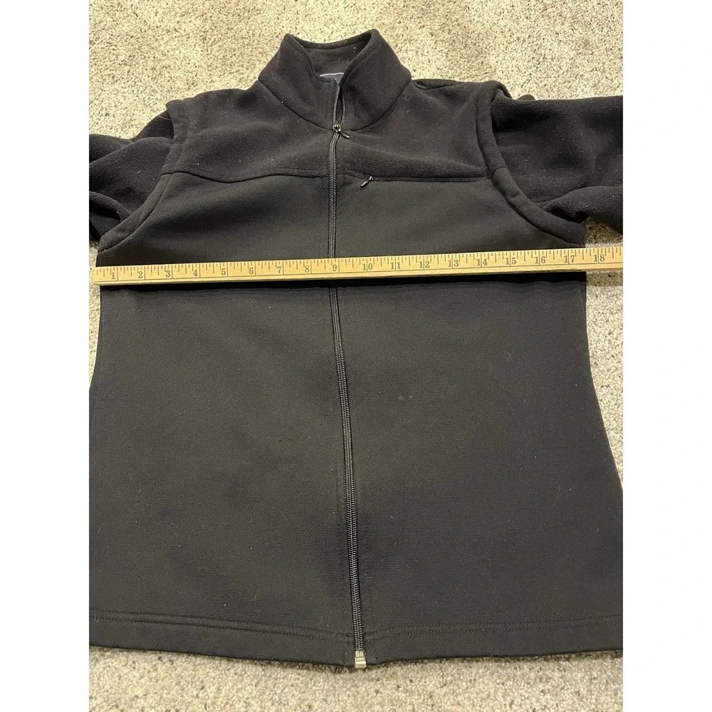 Straight Down Black Jacket & Vest Women's Small Fleece With Zip Off Sleeves Golf